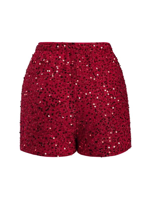 Women's Glitter Sequin Shorts, Summer Clothes Women, Fashion Trendy Casual Sparkly Comfy Shorts for Summer, Fashion Women's Bottoms for Daily Wear