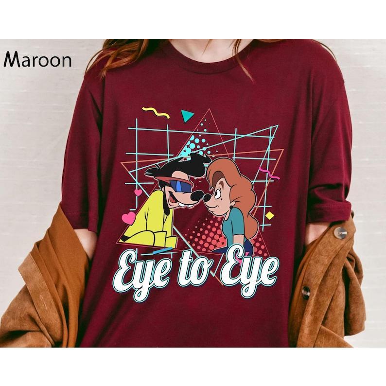 Retro Powerline Roxanne Eye To Eye Shirt, A Goofy Movie  Couple Diisneyy T-shirt, Valentine's Day Gift For Him Her 1WTUB