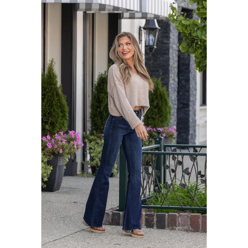 The Natalie from Judy Blue: High-Rise flare Denim