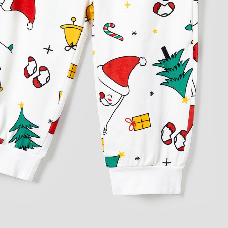 PatPat Christmas Family Matching Colorful Festival Theme Print Long Sleeve Pajamas Sets