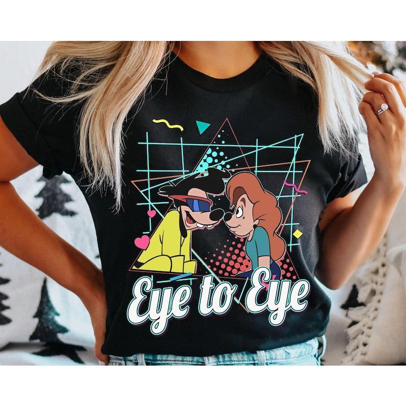 Retro Powerline Roxanne Eye To Eye Shirt, A Goofy Movie  Couple Diisneyy T-shirt, Valentine's Day Gift For Him Her 1WTUB