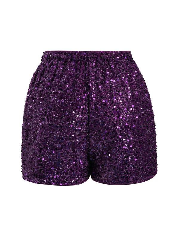 Women's Glitter Sequin Shorts, Summer Clothes Women, Fashion Trendy Casual Sparkly Comfy Shorts for Summer, Fashion Women's Bottoms for Daily Wear