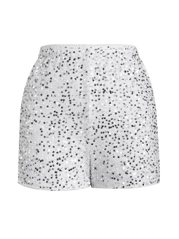 Women's Glitter Sequin Shorts, Summer Clothes Women, Fashion Trendy Casual Sparkly Comfy Shorts for Summer, Fashion Women's Bottoms for Daily Wear