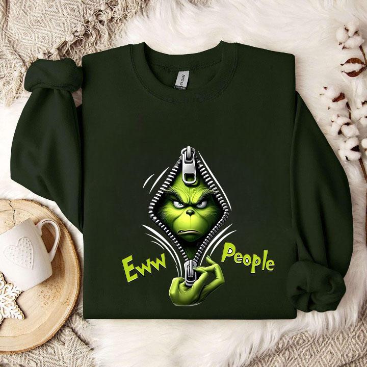 Christmas Crewneck, Christmas Gift Ew People Sweater, Christmas 2024 Sweatshirt Womenswear Check