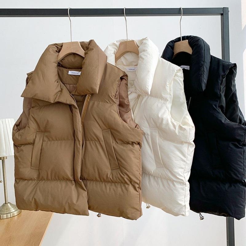 Autumn Winter Cotton-Padded Coat down Cotton Vest Women's Outer Wear Western Style 2024 New Small Thickening Vest Waistcoat Jacket Fashion Womenswear Tops Womenswear Tops Womenswear Tops christmas sweatshirt nirvana  sweater