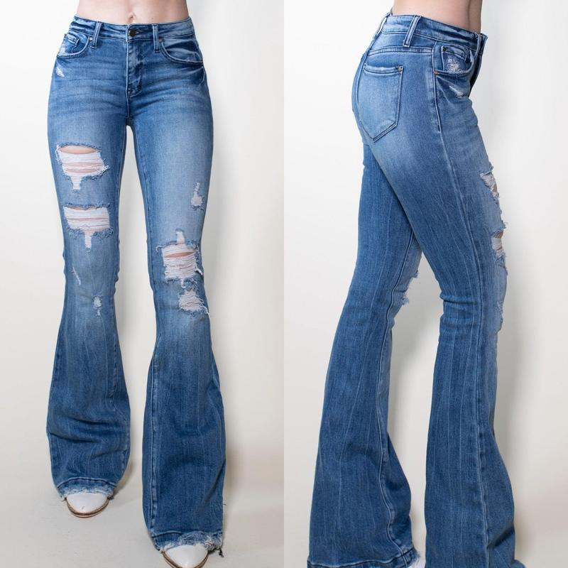 SHORT My Girl LIGHT Flare Jeans