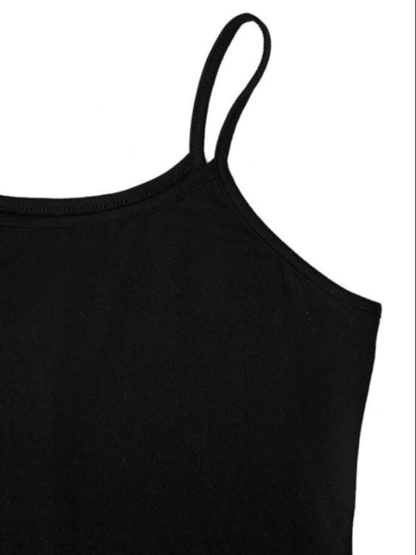 Women's Solid Cami Top, Summer Clothes Women, Summer Camisole Tops, Tank Tops for Women, Casual Sleeveless Spaghetti Strap Top for Summer, Tank Tops for Women, Women's Clothing for Daily Wear