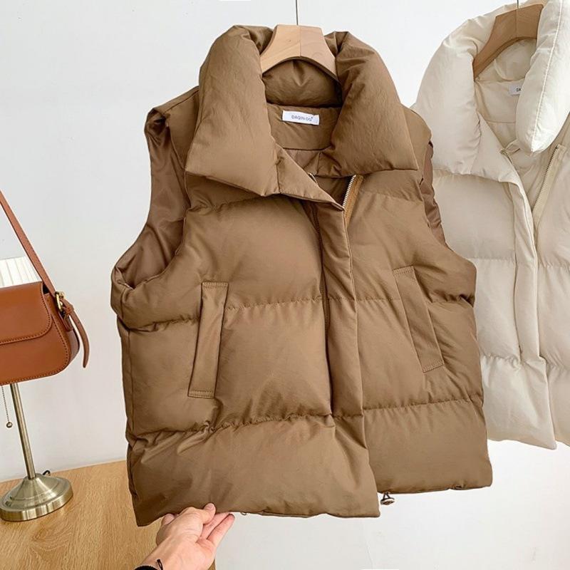 Autumn Winter Cotton-Padded Coat down Cotton Vest Women's Outer Wear Western Style 2024 New Small Thickening Vest Waistcoat Jacket Fashion Womenswear Tops Womenswear Tops Womenswear Tops christmas sweatshirt nirvana  sweater