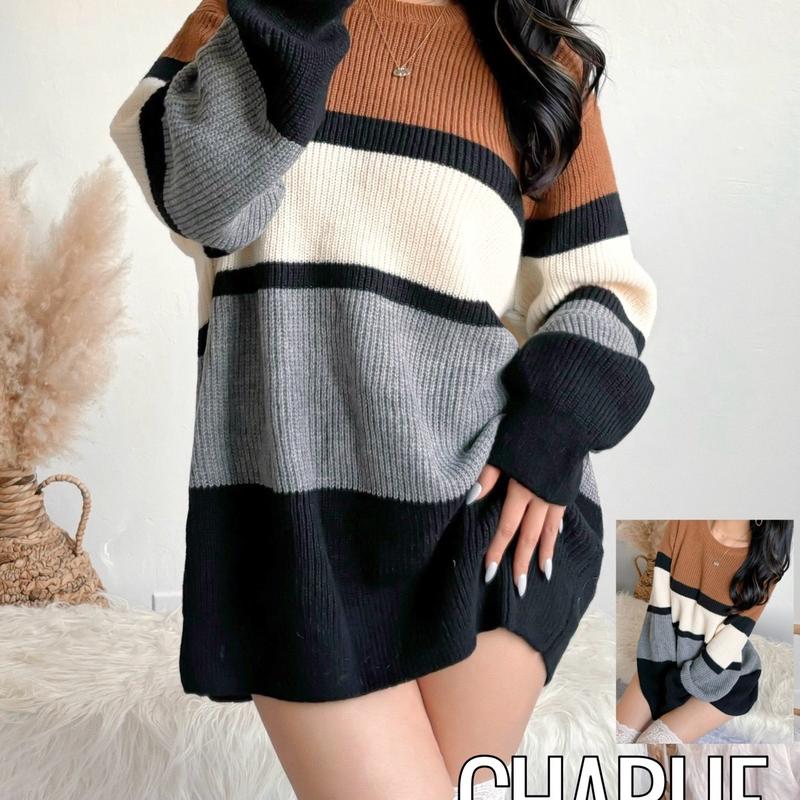 VINTAGE INSPIRED OVERSIZED KNIT SWEATER (ONE SIZE)