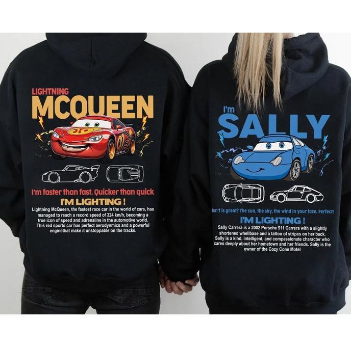 I'm Sal and Lightning Mc Que Car Hoodie, Couples Car Crewneck Hoodie, Gift For Unisex