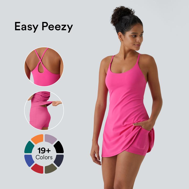 Halara Softlyzero Plush Backless Active Dress-Easy Peezy