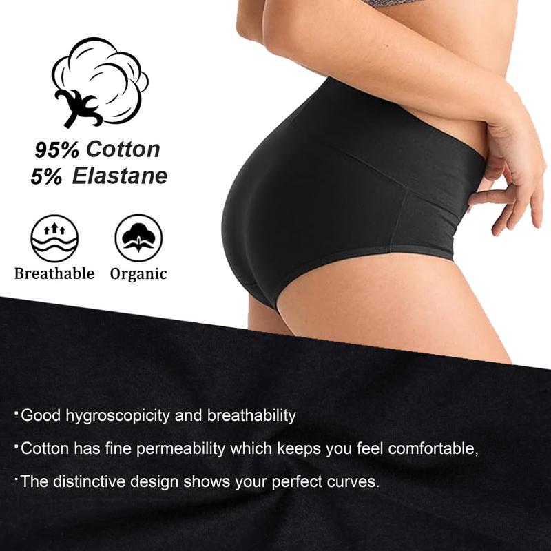 5 Pack Seamless Cotton Hipster Panties for Women, Sexy Daily Underwear Mid Rise, Fall & Winter Outfit, Comfortable & Breathable