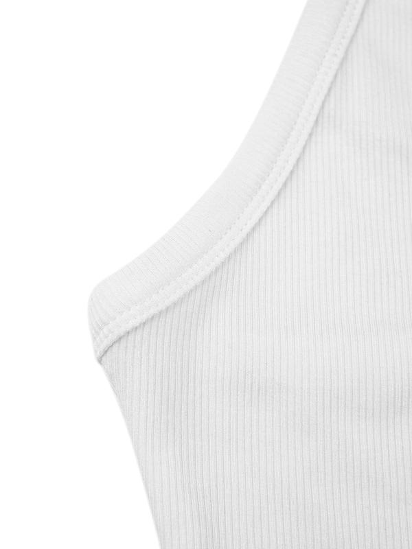 Women's Minimalist Solid Racerback Ribbed V Neck Tank Top, Lady Basic Casual Comfort Sleeveless Top for Daily Wear, Running Vest Tank Tops for Women, Ladies Clothes for All Seasons, Womenswear Tanktop, Black Girl Outfits