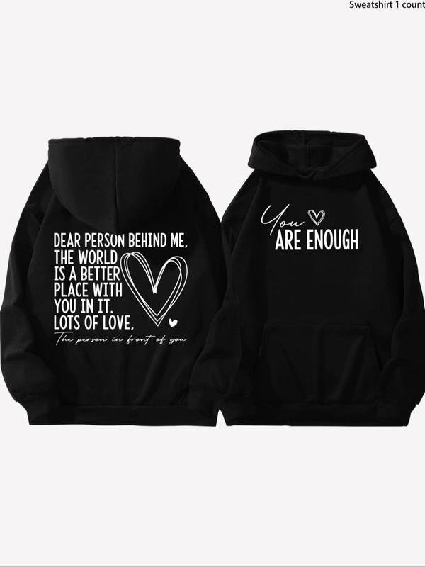 Women's Drawstring Drop Shoulder Black Hoodie, Street Style Pullover Clothes, Back To School Outfits, Long Sleeve Hooded Sweatshirts for Women, Fall Sweatshirts, Fall Clothes, Lady Pullover Tops, Please Purchase A Size Up