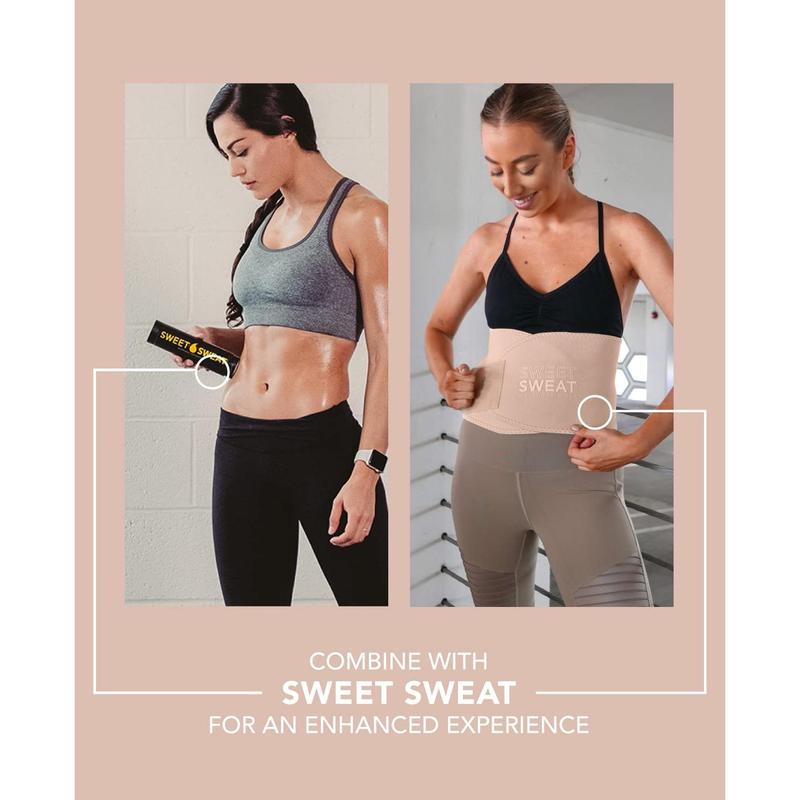 Sweet Sweat Toned Ab Trainer for Women and Men | Premium Waist Trainer Belt to 'Tone' your Stomach Area (Stone, Large)