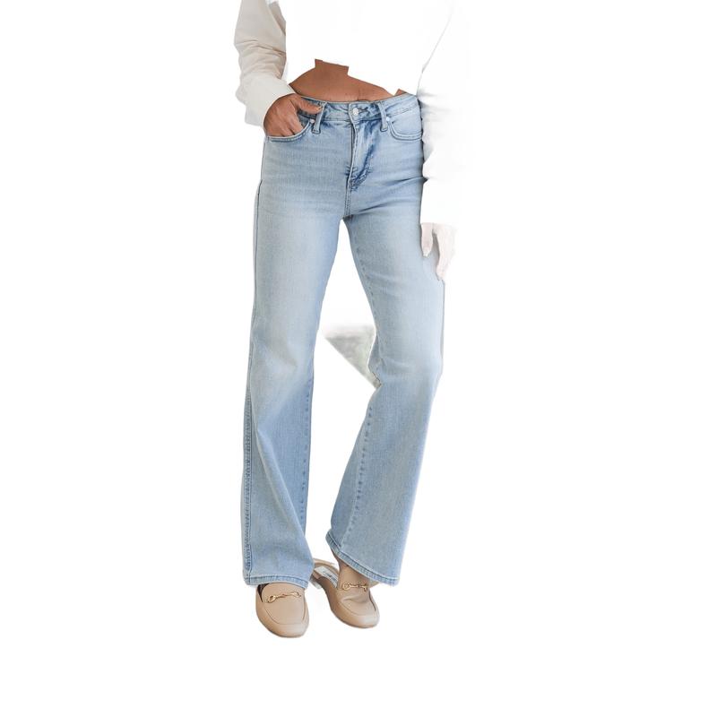 Judy Blue Secret Sauce  High Rise Vintage Wash Tummy Control Top Straight Leg Jeans