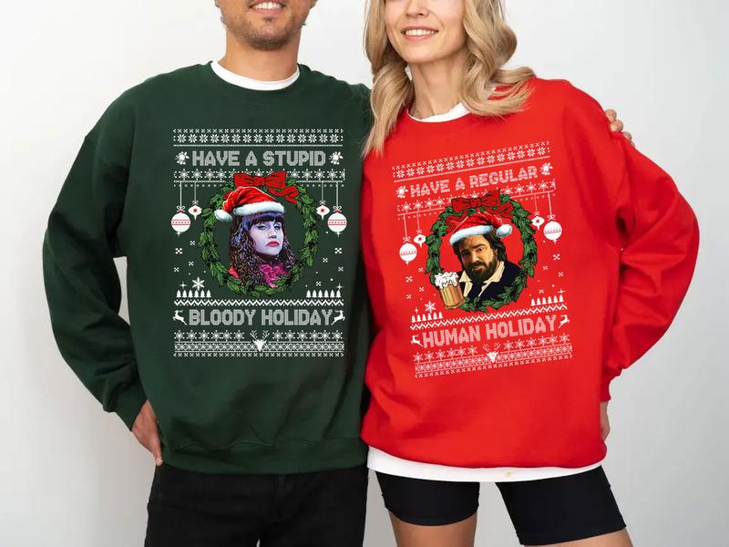 Nadja & Jackie Daytona Matching Christmas Shirt, What we do in  the Shadows Shirt, Couple Matching Sweater,Xmas Party Couple Tee,Funny Christmas Tee