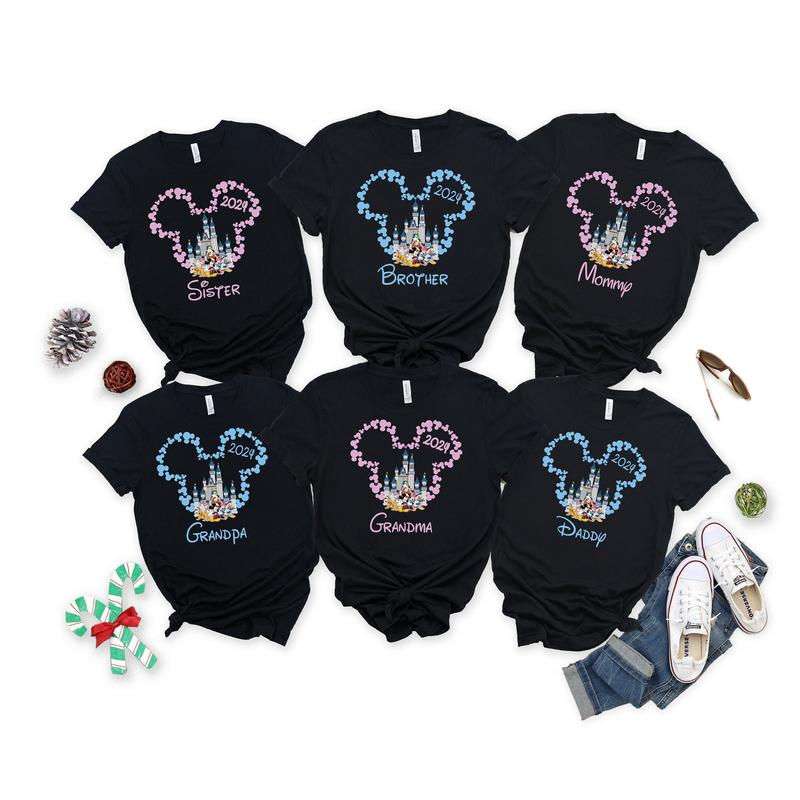 2024   Trip Family Personalized Shirt, world shirt,Minnie and  miickey 2024 Shirt,Matching Family shirt,mom dad kids and baby shirts 06O5I