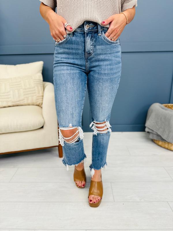 MOCO Exclusive First Pick Kick Flare Jeans in Reg Curvy