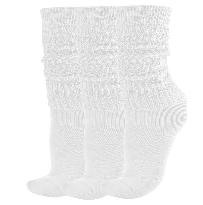 Slouch Socks for Women,Scrunchy Socks for Women,3 Pairs High Socks Women,Womens Socks,Socks for Women Socks Size 9-11