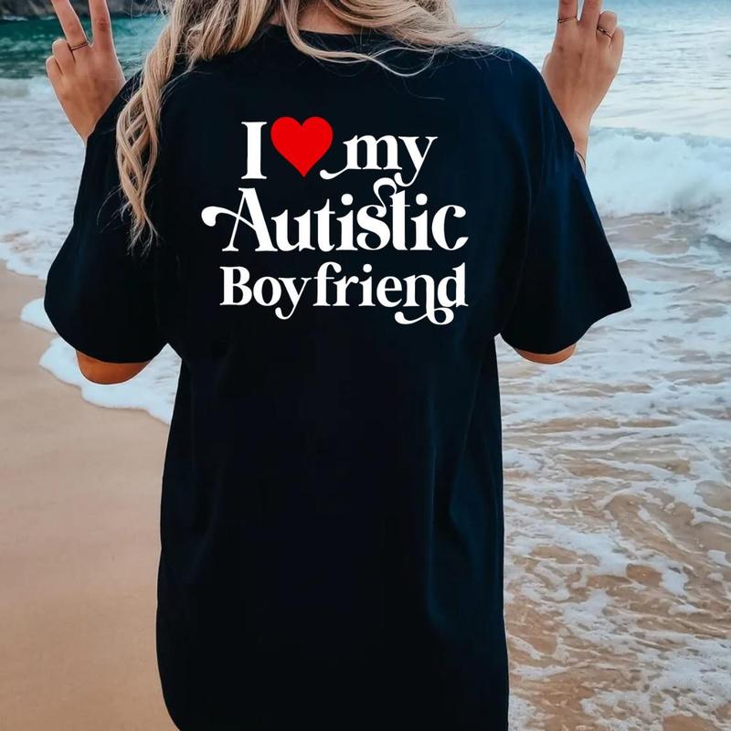 I Love My Autistic Boyfriend Shirt, I Heart My Boyfriend, Couple Shirt, Funny Girlfriends Gift Tee, Gift For Girlfriend Shirt, Valentine's Day Gift, Unisex Short Sleeve Tee Shirt, Gifts For Girlfriend Her, Sweatshirt, Hoodie Sweatshirt, Hoodie, Comfort Co