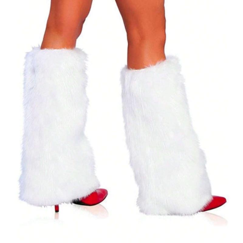 Leg Warmers For Women Girls Fleece Boot Cuff Cover Covers Christmas Cosplay Party Accessory Set