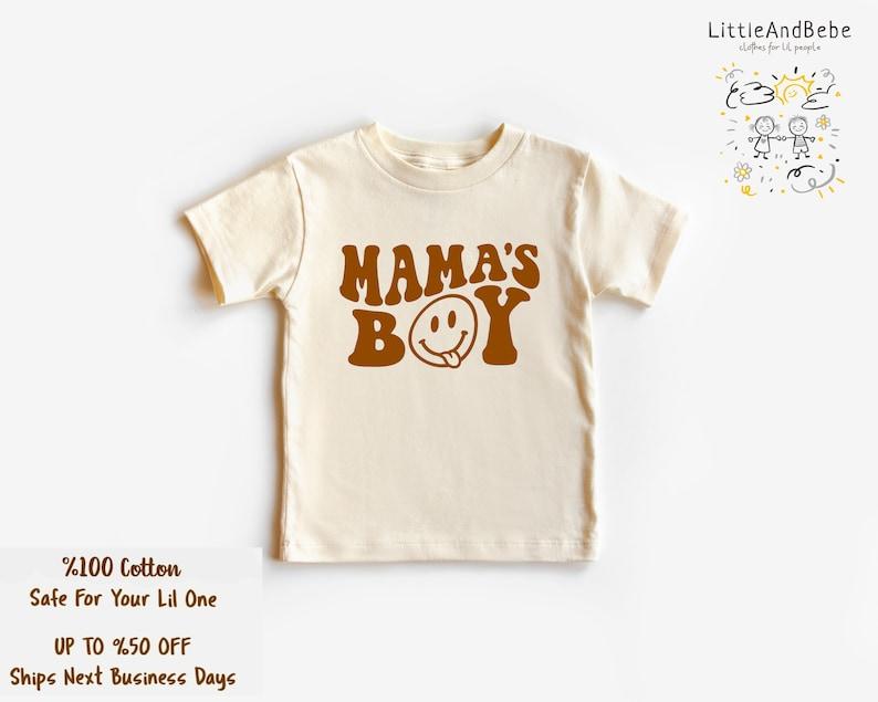 Mommy and Me Shirts, Neutral Mamas Boy Onesie, Mom and Son Shirts, Neutral Retro Mother and Son Outfit, New Baby Gift, Baby Shower Gift Womenswear Athletic