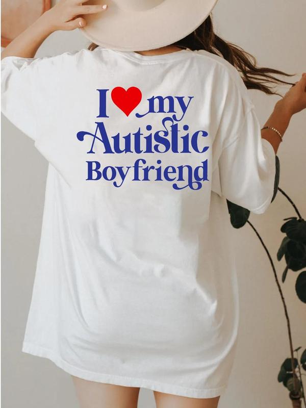 I Love My Autistic Boyfriend Shirt, I Heart My Boyfriend, Couple Shirt, Funny Girlfriends Gift Tee, Gift For Girlfriend Shirt, Valentine's Day Gift, Unisex Short Sleeve Tee Shirt, Gifts For Girlfriend Her, Sweatshirt, Hoodie Sweatshirt, Hoodie, Comfort Co