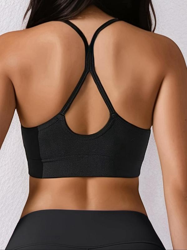 Women's Criss Cross Cut Out Backless Bra, Removable Chest Pads Lingerie Top, Soft Comfy Breathable Lingerie for All Seasons