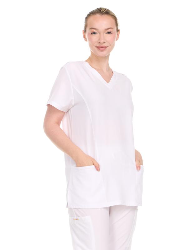 Short Sleeve Nurse Scrubs for Women - Lightweight & Breathable Medical Uniform | Stylish Design with Functional Pockets for Everyday Use