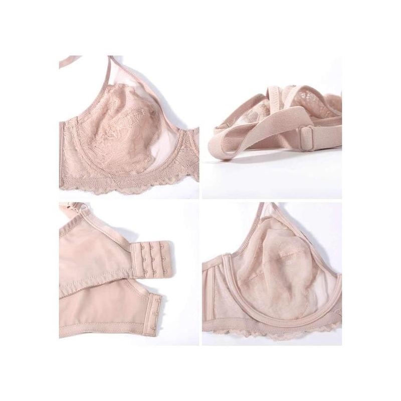 HSIA Blossom Unlined Floral Soft Lace Full Light Mesh Coverage Non-padded Underwire Bra  Womenswear Underwear