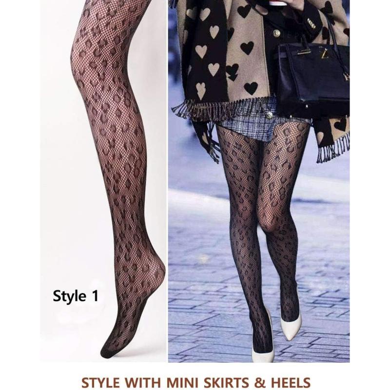 Women Patterned Fishnet Tights Black Fishnets Net Stockings Pantyhose