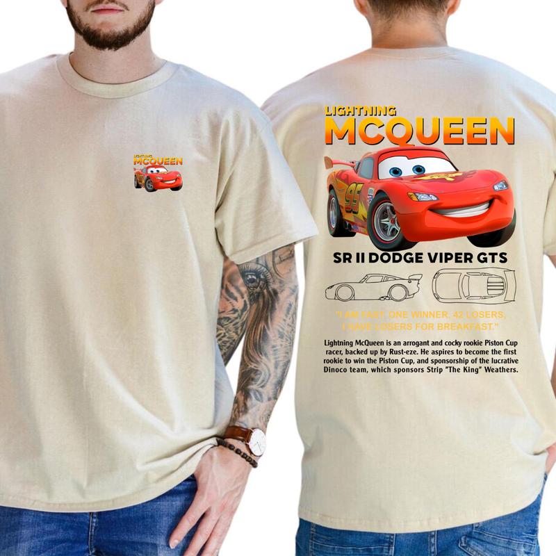 95 Lightning Mc Queen and Sally T-shirt Sweatshirt Hoodie, 2 Side Printed Couples Car Shirt, Lover Car Shirt