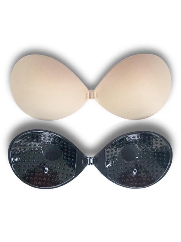 Women's Solid Push Up Nipple Cover, Invisible Silicone Bra, Self-adhesive Backless Strapless Bra, Summer Wear 2024, Breast Pasties, Please Order A Size Up