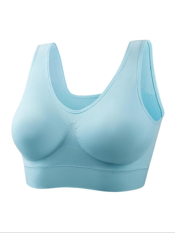  Solid Wireless Bra, Breathable Straps Lingerie Top for Daily Wear, Women's Underwear for All Seasons, Women's Clothing, Summer Lingeries for Women, Summer Wear 2024