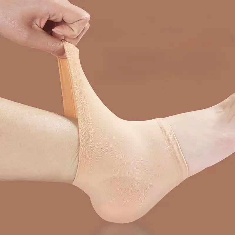 1 Pair Heel Skin Moisturizing Sleeves, Hydrating and Dead Skin Exfoliating Heel Socks, Natural Moisturizing Heel Socks, Foot Treatment Gel Socks, Invisible Heel Cover Sock, Christmas, Christmas Gift