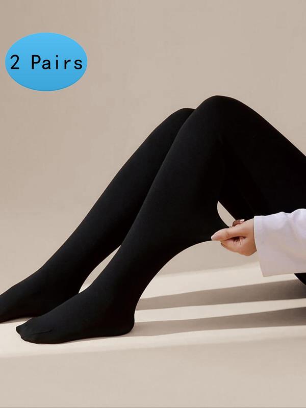 Women's Solid Color High Stretch Tights, Casual Comfy Breathable Pantyhose for Daily Wear, Ladies Stockings for All Seasons