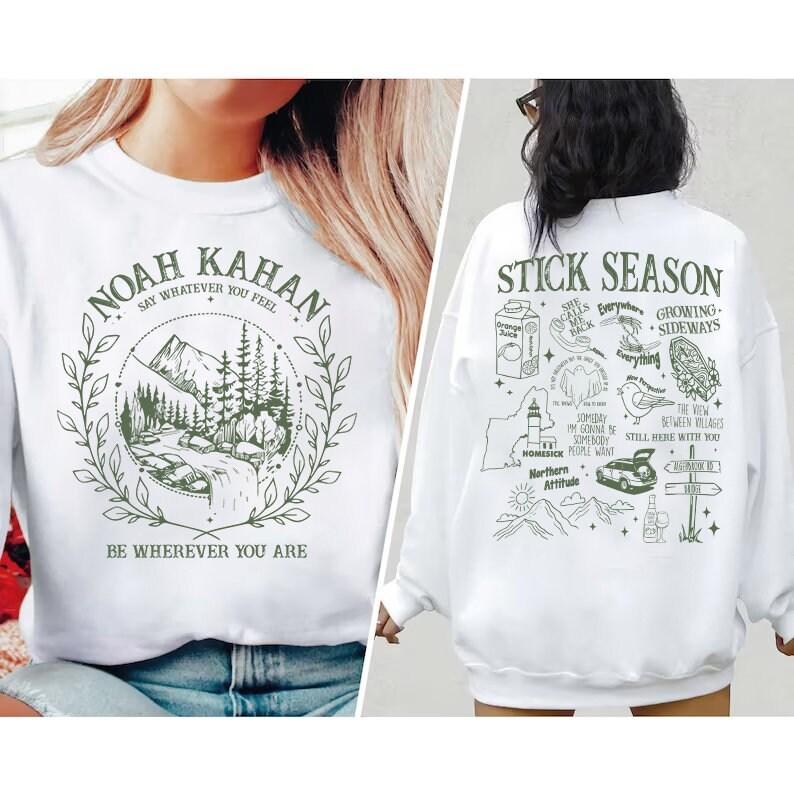 Vintage Stick Season Tour Sweatshirt Noah Kahan Shirt Noah Kahan Shirt Country Music  Stylish T-shirts, Comfy Crewnecks, and Warm Hoodies for All Cotton Womenswear