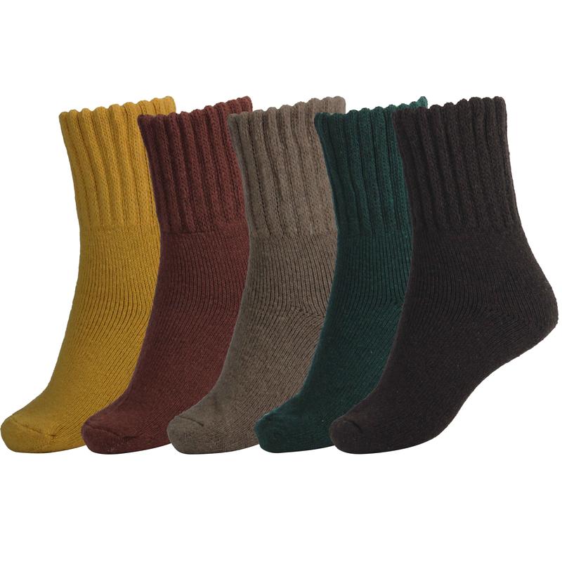 women's Plain Warm Crew Socks, Comfort Comfort Casual Soft Comfort Mid-Calf Socks Fall Winter, Women's Socks and Hosiery, Cold Weather Gear