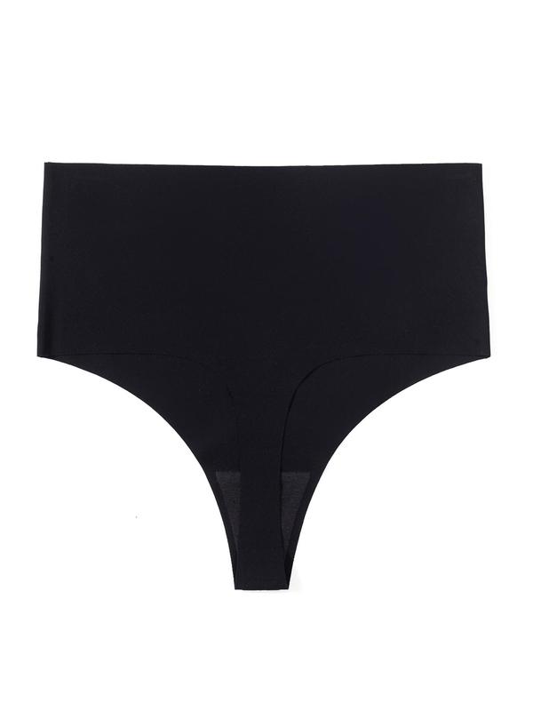 Women's Basic Solid High Waist Thong, Lady Soft Comfy Breathable Seamless Panty for Daily Everyday Wear, Ladies Comfort Underwear for All Seasons, Underwear for Women, Womenswear Panties