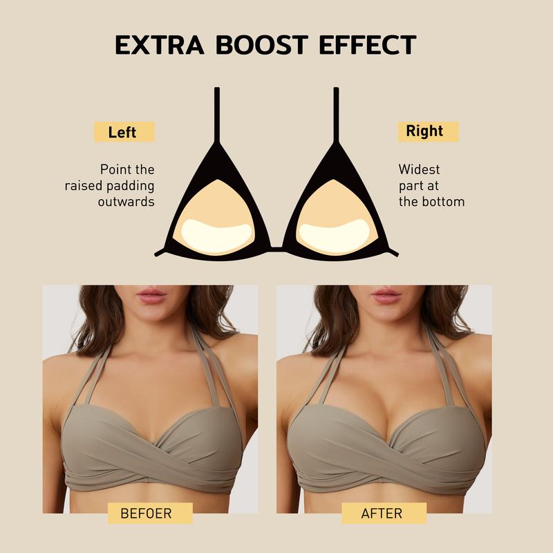 Niidor Sticky Bra Inserts, 1 Pair Pack Bra Pad ,Instant Boosts Double Sided Adhesive Bra Cup, Thighs outfit Enhancer,Ultra Boost Inserts Womenswear Accessories,Gift for her