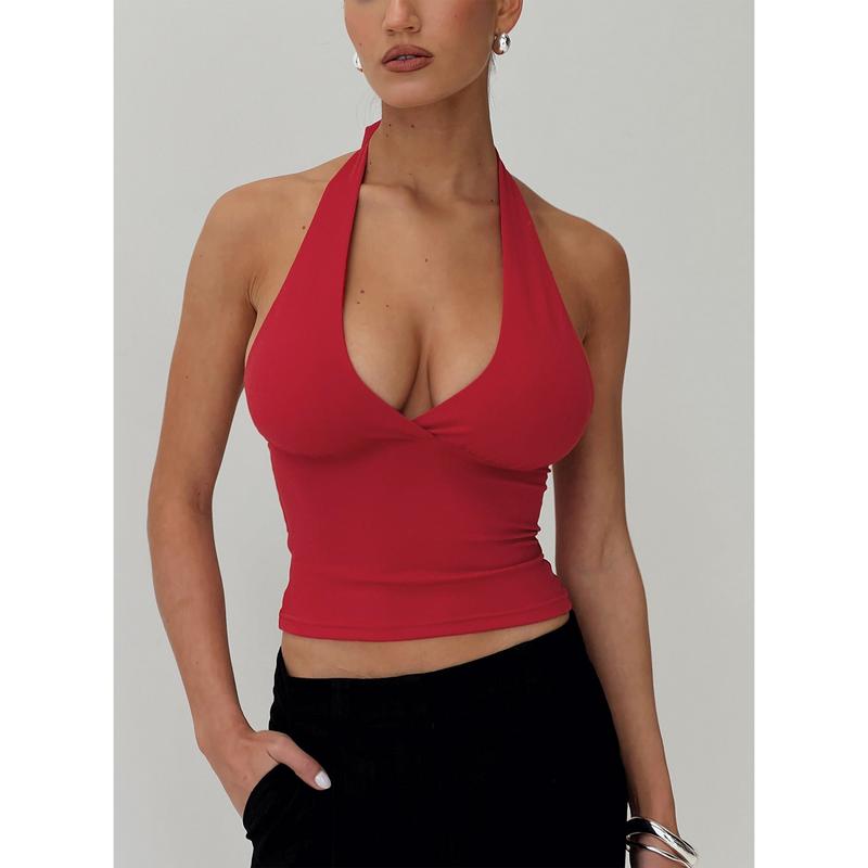 Whimsy Halter Top Red