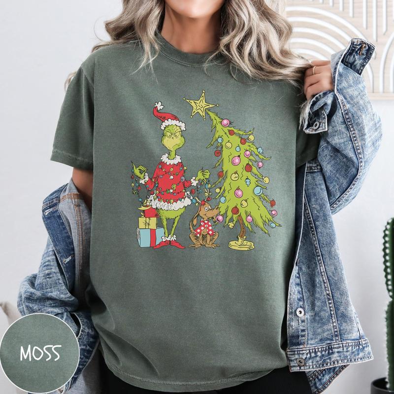 Christmas Tree Crewneck Sweatshirt, Whimsical  Max Tree Sweater,  Christmas Tree Shirt,Holiday Christmas Characters, Christmas Sweater, Christmas Shirts for Women, Girly Christmas Sweater, Merry Christmas, The Boys of Winter Christmas Christmas Tree