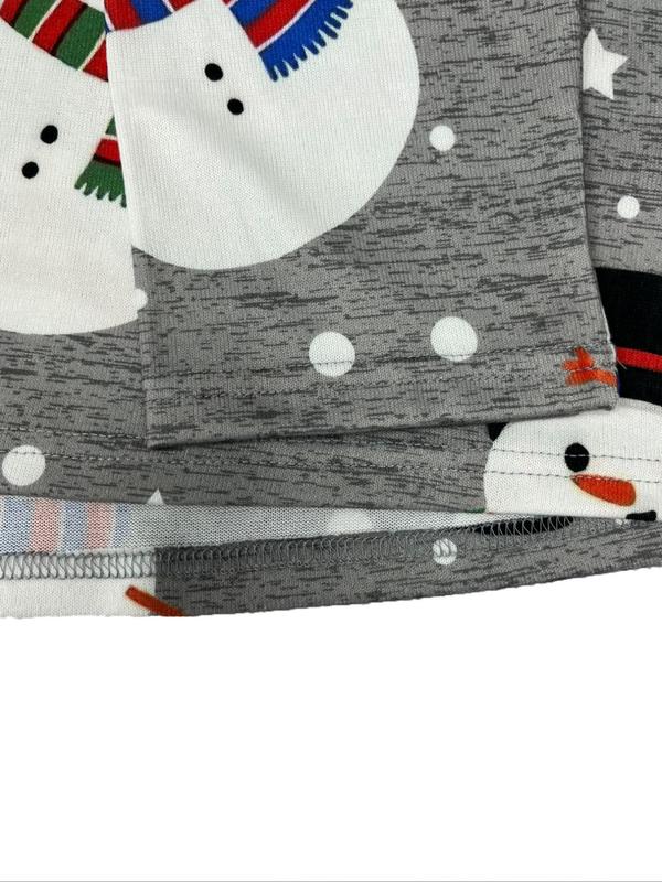  Cartoon Snowman Print Long Sleeve Coat, Coat for Women, Casual Jackets, Christmas Themed Open Front Outerwear for Fall & Winter, Women's Clothes for Daily Wear, Fall Outfits, Fallfreshness, Winter Clothes Women, Plus Size Clothing