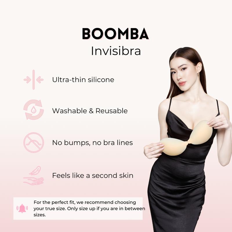 BOOMBA Invisibra - Patented Sticky Fashion Bra Inserts