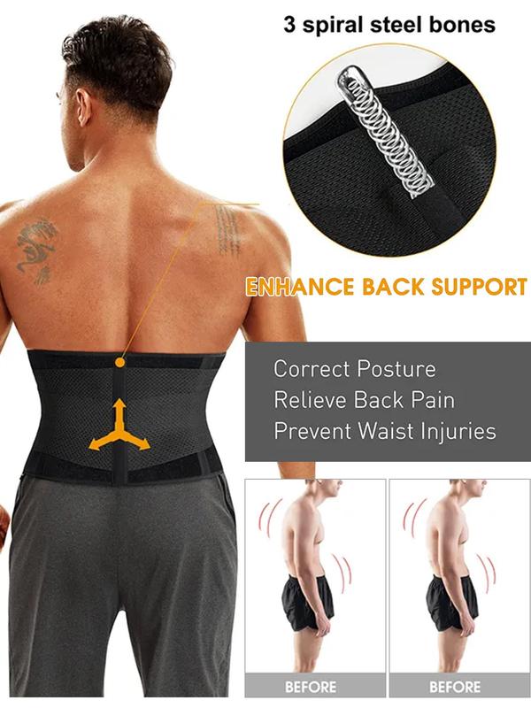 Men's Adjustable Velcro High Stretch Waist Trainer, Tummy Control Corset for Men, Comfortable Waist Cincher for All Seasons, Men's Shapewear for Daily Workout