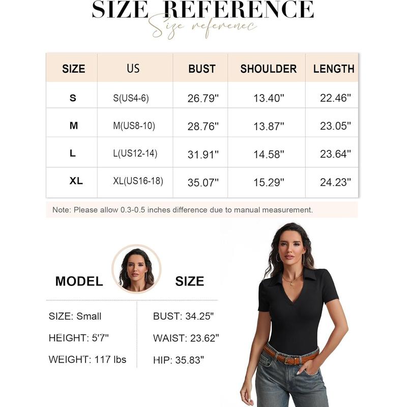 Womens V Neck Short Sleeve Polo Shirts Business Casual Work Top  Summer Knit Fitted Basic Collared Shirt Womenswear Underwear Minimalist Shortsleeve