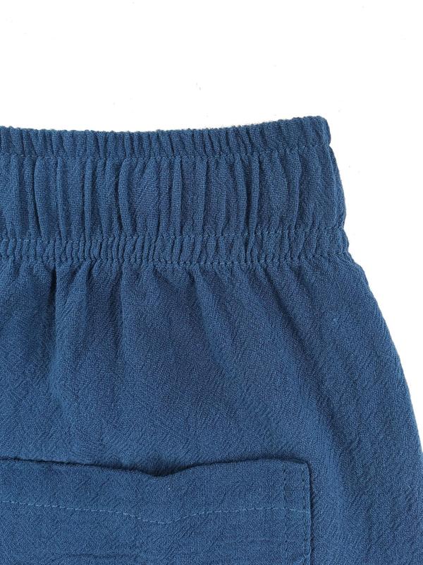 Women's Plain Drawstring Waist Shorts, Casual Pocket Shorts for Daily Wear, Ladies Bottoms for All Seasons