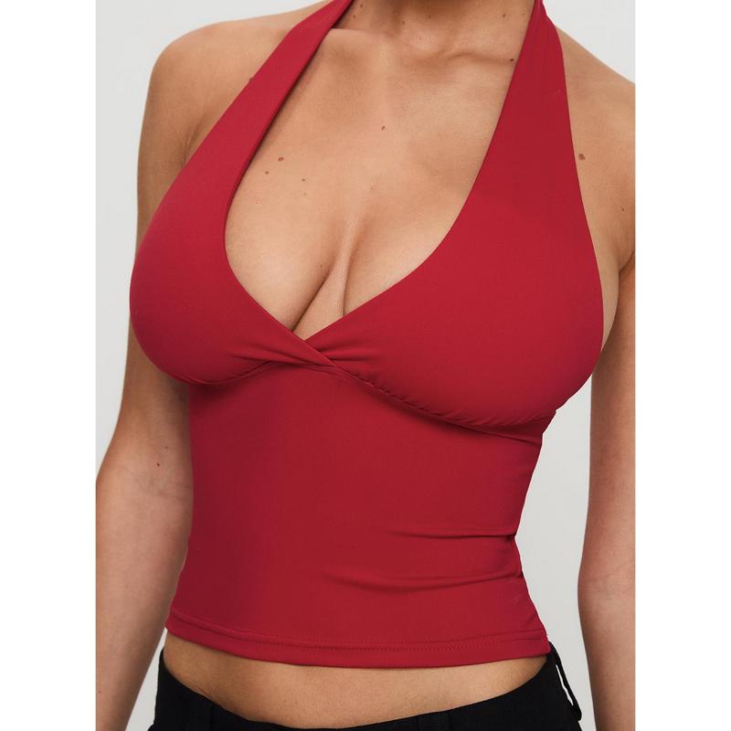 Whimsy Halter Top Red