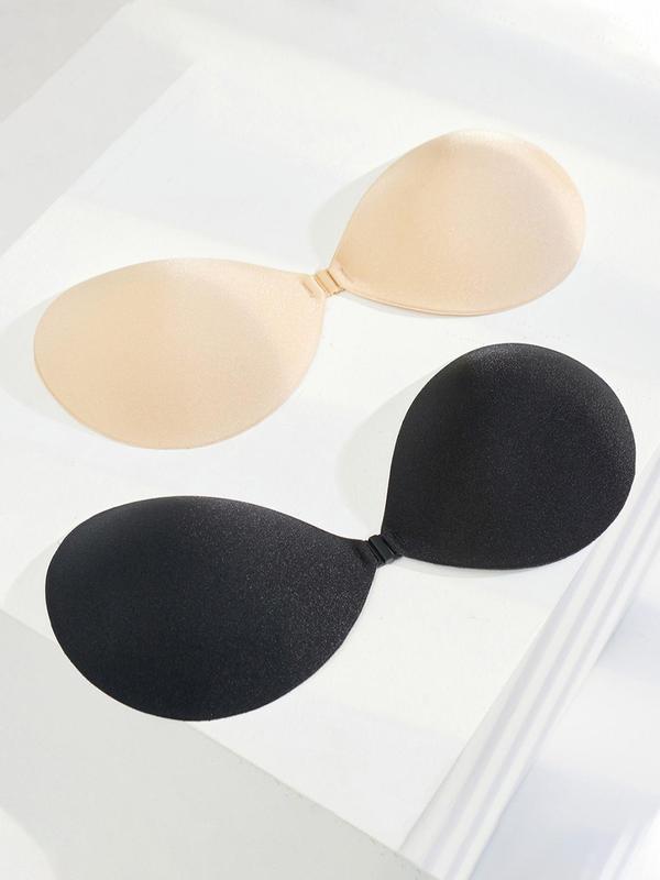 Women's Solid Push Up Nipple Cover, Invisible Silicone Bra, Self-adhesive Backless Strapless Bra, Summer Wear 2024, Breast Pasties, Please Order A Size Up